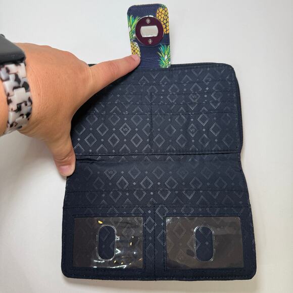 Vera Bradley Toucan Party Cosmetic Case, Turn Lock Wallet, Checkbook Cover Lot - Picture 7 of 13